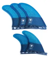 SURF FINS,MODII, SFK 5 FIN, TRI- QUAD ( FUTURE COMPATIBLE BASE ) (Medium) BLUE