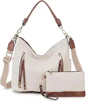 [Chase Chic] Hobo Bag for Women, PU Ladies Purse Handbags Trendy Crossbody Shoulder Bucket Bag for Work,Travel