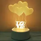 3D LED Night Light USB Small Table Lamp Novel Illusion Lamp Girl Birthday Gift