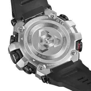 【CASIO 卡西歐】G-SHOCK MT-G 碳纖維核心 太陽能藍芽電波手錶 銀X紅 MTG-B3000-1A_50.9mm