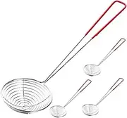 Frying Spoon Strainer Handle Small Stainless Steel Strainer for Deep Fryer Past