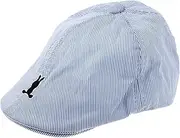 [LIFKOME] Striated Bunny Beret Hat Lightweight Washable Beret for Boys for Daily Wear Versatile Hat Blue