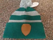 Slytherin House Crest Knit Beanie Hat Green OSFM Adult Harry Potter Bioworld NWT