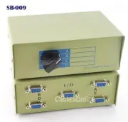 4-Way HD15 VGA Monitor to PC Manual Switch Box, SB-009