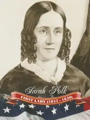 *Postcard-"Sarah Polk" (1st Lady-1845-1819) /Wife of Pres James Polk/-{{RB47}+