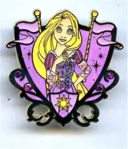Tangled Rapunzel Jewelled Crest Disney Pin