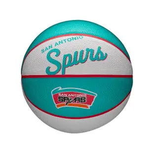 【WILSON】NBA隊徽系列 經典 馬刺隊 橡膠 籃球(3號球)