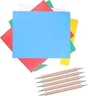 Angoily DIY Embroidery Transfer Paper Set 10pcs Handcraft Paper 5pcs Styluses Versatile for Multiple Materials