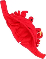Happyyami Pet Hat Crab Shape Warm Headdress for Cats and Dogs Cute Hook and Loop Headpiece for Parties Costumes and Photo Props Headwear