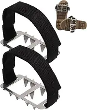 [Generic] Shoe Spikes - Non Slip Shoe Ice Cleats Snow Boot Gripper - Sturdy Ice Shoes Grippers, Snow Ice Winter Walking Boots Cleats for Winter Hiking Climbing