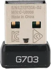 USB Receiver for Logitech G703 Lightspeed, 2.4 GHz Wireless Mouse Replacement for Desktop PC Laptop, Plug and Play