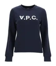 A.P.C. Viva Logo Flocked Sweatshirt M Black