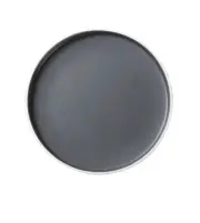 Yanco China DI-312 Discover Grey Melamine 12" dia. Round Plate - 1 Doz