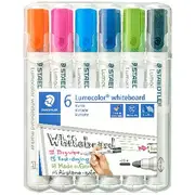 Staedtler Lumocolor Whiteboard Markers Bullet Brights 6 Pack