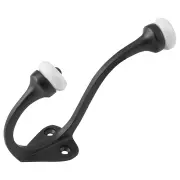 Porcelain Tip Hat &amp; Coat Hook, Matte Black