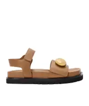 Pebble fussbett sandal in soft calfskin 36 oak