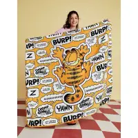 在飛比找蝦皮購物優惠-正版聯名款 GARFIELD 加菲貓印花法蘭絨毯 毛毯 毯子