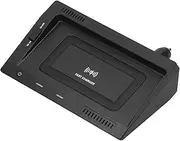 Brilluxa Wireless Car, 15W Qi Fast Charging Stand, Phone Holder Mount, QC3.0 USB Port, Mobile Charging Dock