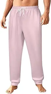 [Generic] Men's Sweatpants, Pale Pink-374, Polyester Joggers, Sweatpants Jogging Pants for Workout Running