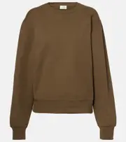 [Saint Laurent] Saint Laurent Cassandre cotton sweatshirt UK 14 green
