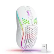 AVMTOM Wireless Mouse Wireless Gaming Mouse Rechargeable PC Mouse with RGB Ba...