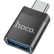 Hoco UA17 USB-C Male to USB-A Female OTG Adapter - Black