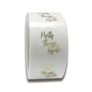 500pcs/roll Gold Plating Thank You For your Order Stickers Clear Transparent Pretty Things Inside Sealing Labels for Gifts Package