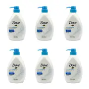 6x Dove 550ml Nourishing Body Wash Moisturising Bath Soap Gentle Exfoliating
