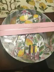 TAHARI HOME Lemons Melamine Salad Serving Bowl Set Brand New