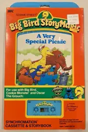 1987 Vintage SEALED Big Bird STORY MAGIC A Very Special Picnic CASSETTE/BOOK Set