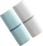 PEPLAYTAL 2Pcs Portable Toothbrush Case Washing Cup Stylish Storage Box for Home Travel Fine Workmanship Safe Corners White