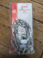 NOS Sealed Schwinn Silver Glitter Chain Bicycle MasterLock, Display Memoribilia