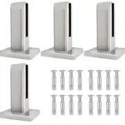 4X 304 Stainless Steel Square Glass Spigots Pool Fence Spigot Clamp Home Garden