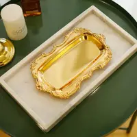 在飛比找ETMall東森購物網優惠-米諾北歐輕奢金屬鍍金鍍銀點心盤首飾收納盤鑰匙盤婚禮派對蛋糕盤