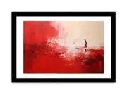 Knife Art Red Abstract Framed Art Framed print Art Poster