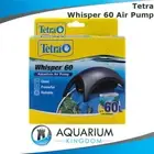 Tetra Whisper 60 Aquarium Air Pump - 60L Fish Tank Single Outlet Oxygen Aerator