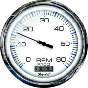 Faria Instruments Chespk Wht Ss Tach W/Hourmeter 6000 F33863