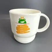 1 Tupperware Stackable Coffee Tea Cup Mug Kiss Me You Fool Frog #2224 VTG NOS