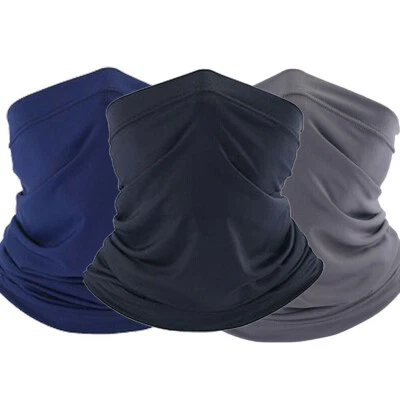 Summer Thin Neck Gaiter Scarf Sun UV Protection Breathable Half Face Cover US