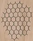 Chicken Wire 3 3/4 x 4 1/24" Rubber Stamp, Bird Stamp, Chicken Wire Stamp
