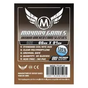 80pc Mayday 66x91mm Card Game Sleeves Brown Backed Case Protector Accessory