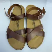 Birkenstock New with Box Papillio Lola Cognac Natural Leather Reg - Select Size