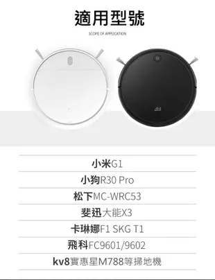 台灣現貨 耐杰 小米 G1 米家 掃地機器人 電池 贈送邊刷、濾網 適用型號 小狗R30 松下 (8.6折)