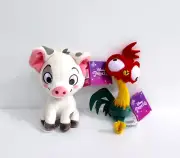 Disney Moana Heihei Pua Mini Bean Stuffed Animal Plush Embroidery Details NWT