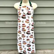 KitchenAid Apron ONE-SIZE Cotton Pocket Adjustable CHRISTMAS BUNDT CAKES 32" NWT