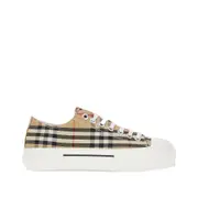 [BURBERRY] BURBERRY Check cotton sneakers Man Beige