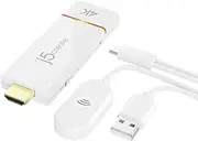 J5create JVAW76 ScreenCast 4K Wireless Display Adapter - Cast Laptop to TV (Supports Miracast, AirPlay, Chromecast, Windows, macOS, iOS, Android) (JVAW76)