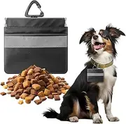Dog Treat Training Pouch, Portable Pet Waist Bag with Reflective Strip, Clip and Carabiner