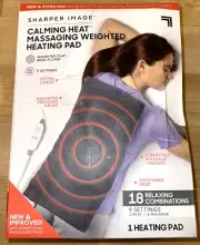 Massaging Heating Pad sharper image 18 Combinations Calming Heat 4lb Weighted
