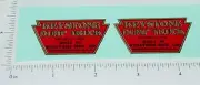 Pair Keystone Pre-War Dump Truck Sticker Set KY-016